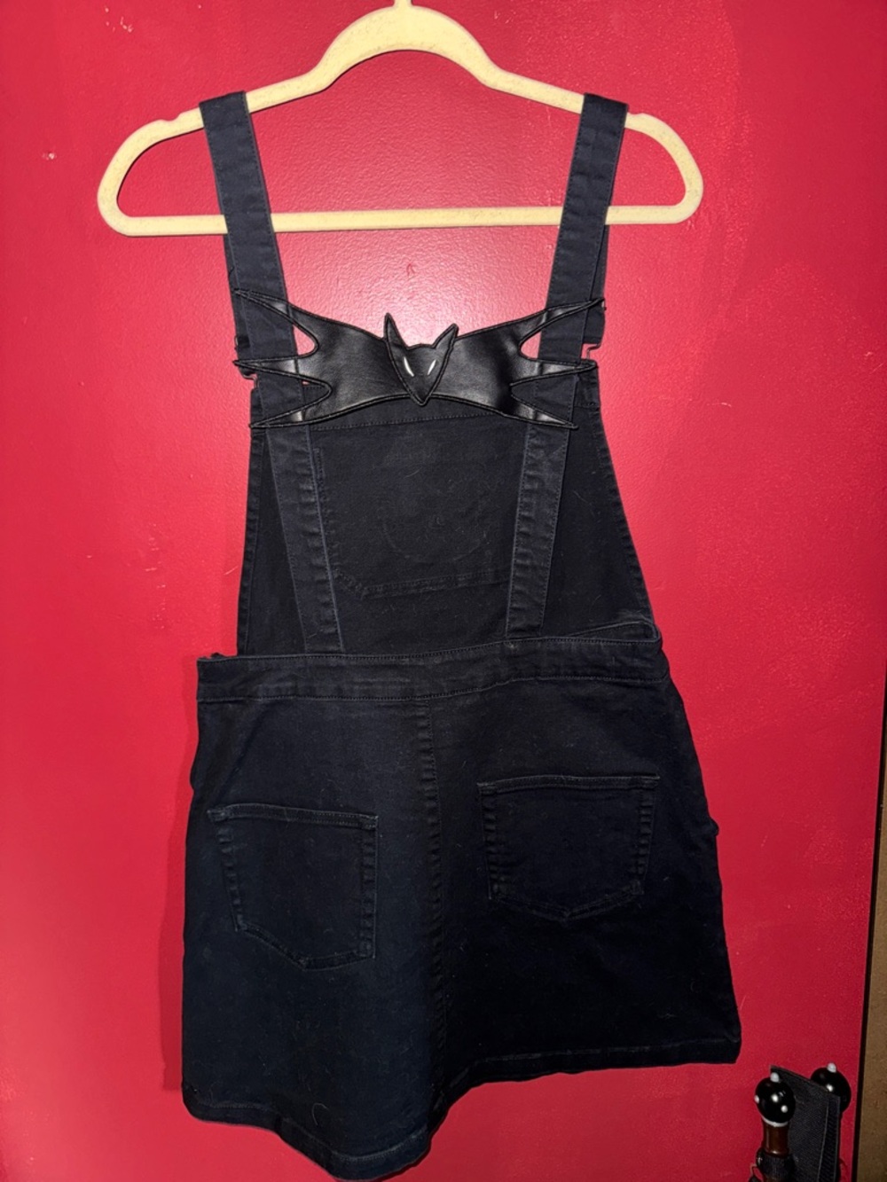 Black Gothic Nightmare Before Christmas Denim Pocket Overall Skirt - Picture 2 of 2
